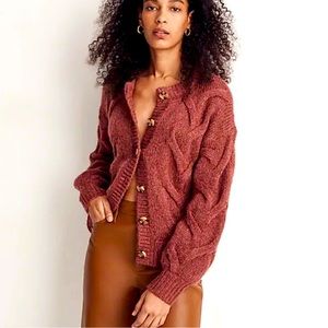 MADEWELL ashmont cable cardigan sweater XS